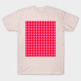 Pink Zig Zag Design with Red T-Shirt